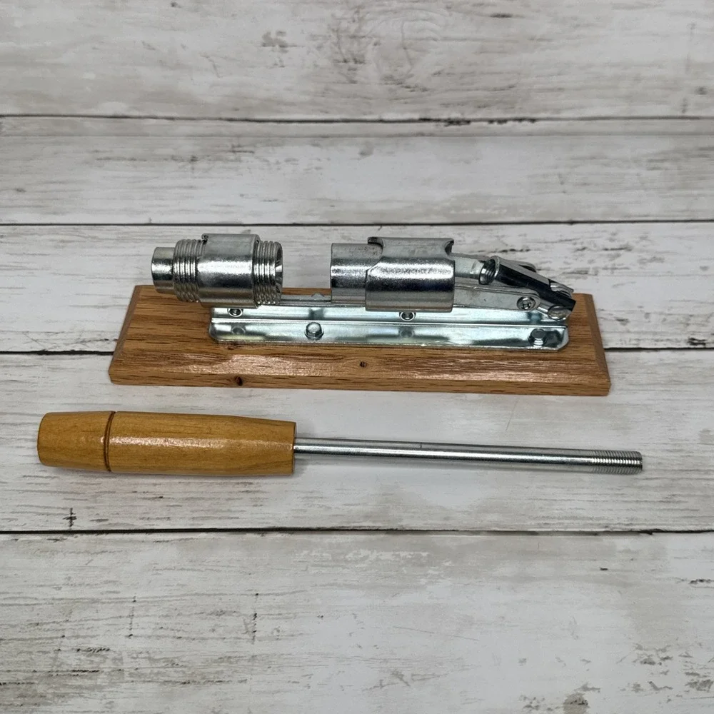 Vintage Adams Pecan Cracker Lever Action Nutcracker Tool With Original Box USA